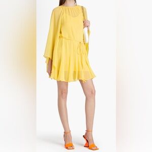 NWT Alice & Olivia Crepon Belted Mini Dress